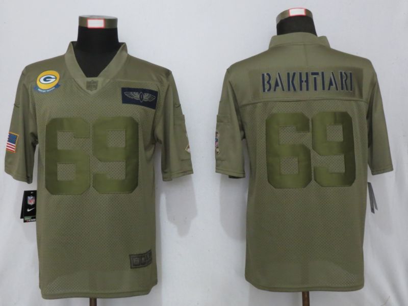 Men Green Bay Packers #69 Bakhtiari Nike Camo 2019 Salute to Service Limited NFL Jerseys->cleveland browns->NFL Jersey